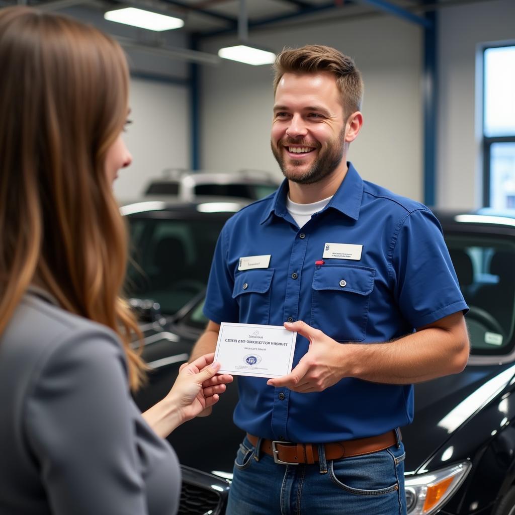 Auto Lockout Service Technician Showing ID