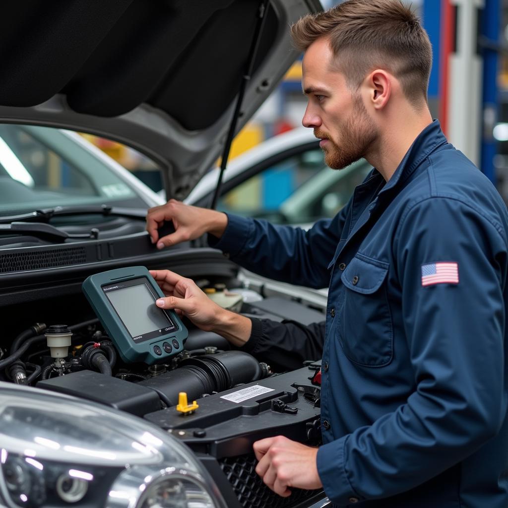 Mechanic Performing a Thorough Vehicle Inspection in Hanover County VA