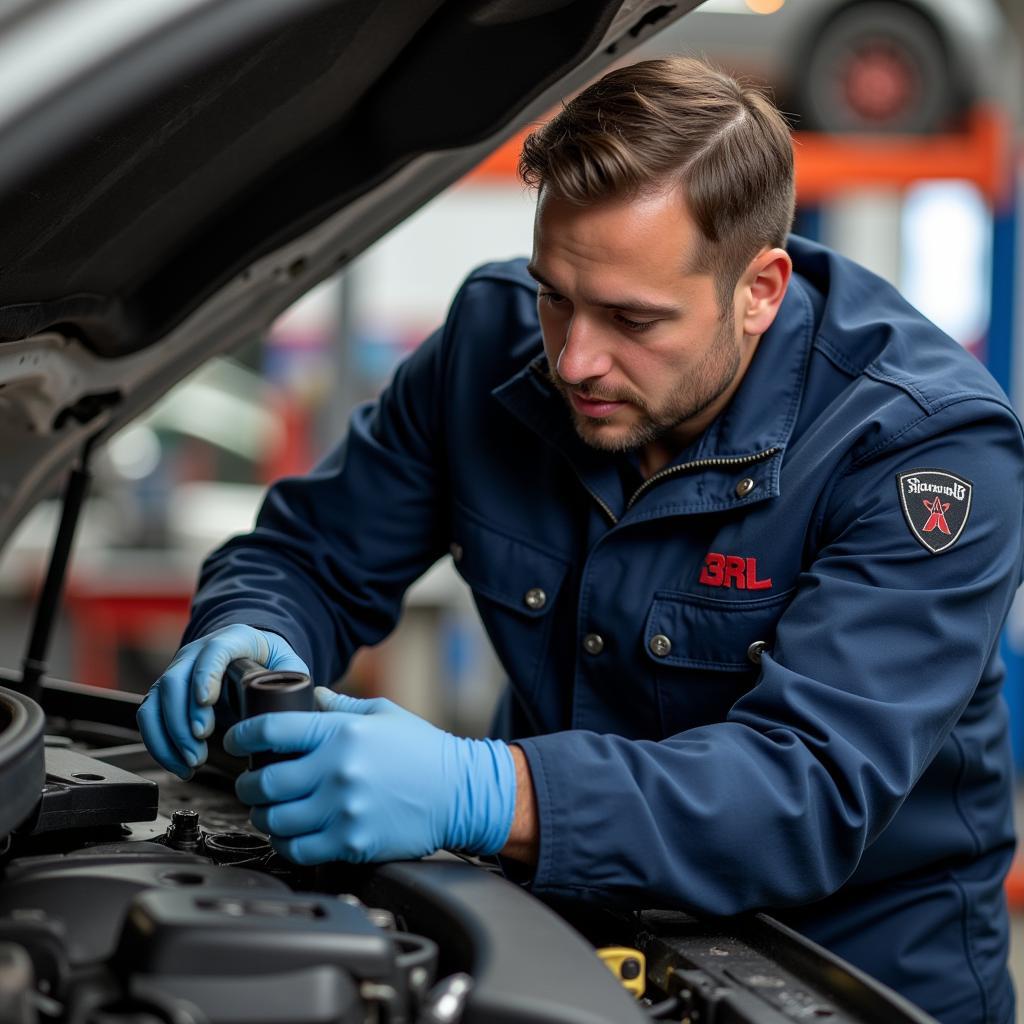 Experienced Mechanic Performing Diagnostic Test in Maple Shade