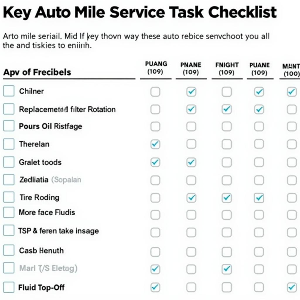 Essential Checklist for Auto Mile Services