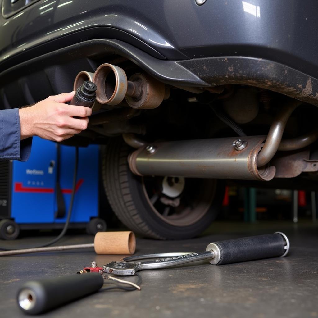 Auto Muffler Repair Process