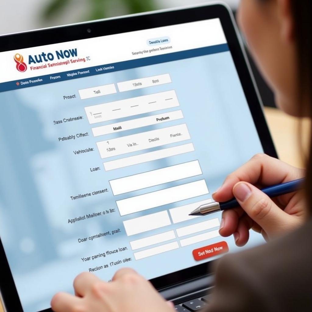 Applying for a loan with Auto Now Financial Services Inc