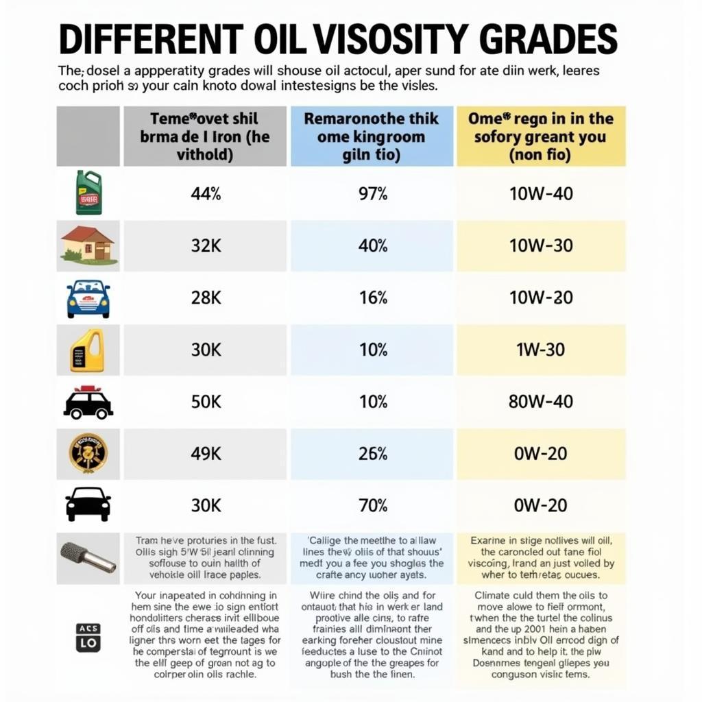 Auto Oil Viscosity Chart