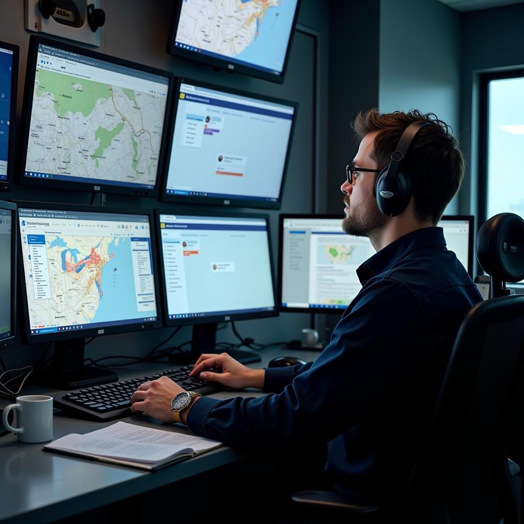 Dispatcher managing auto relocation logistics