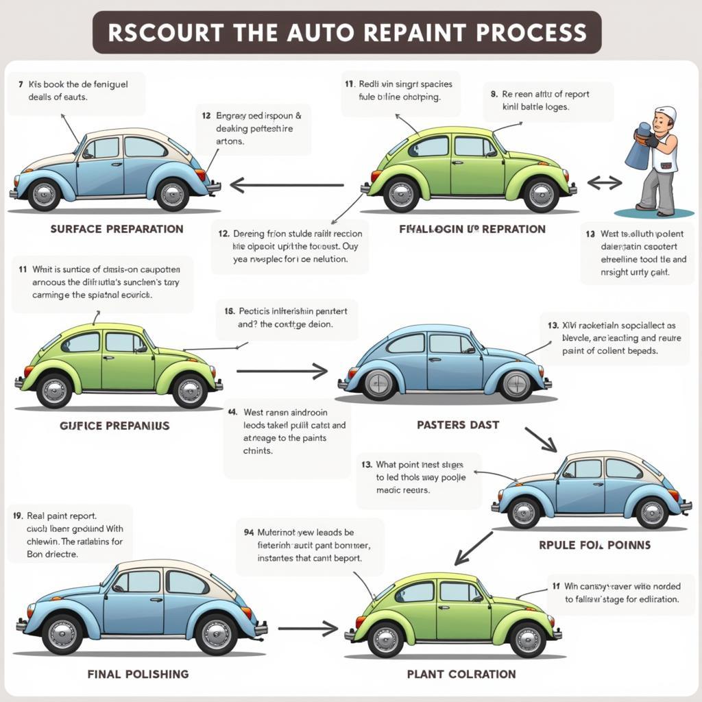 Auto Repaint Process Stages