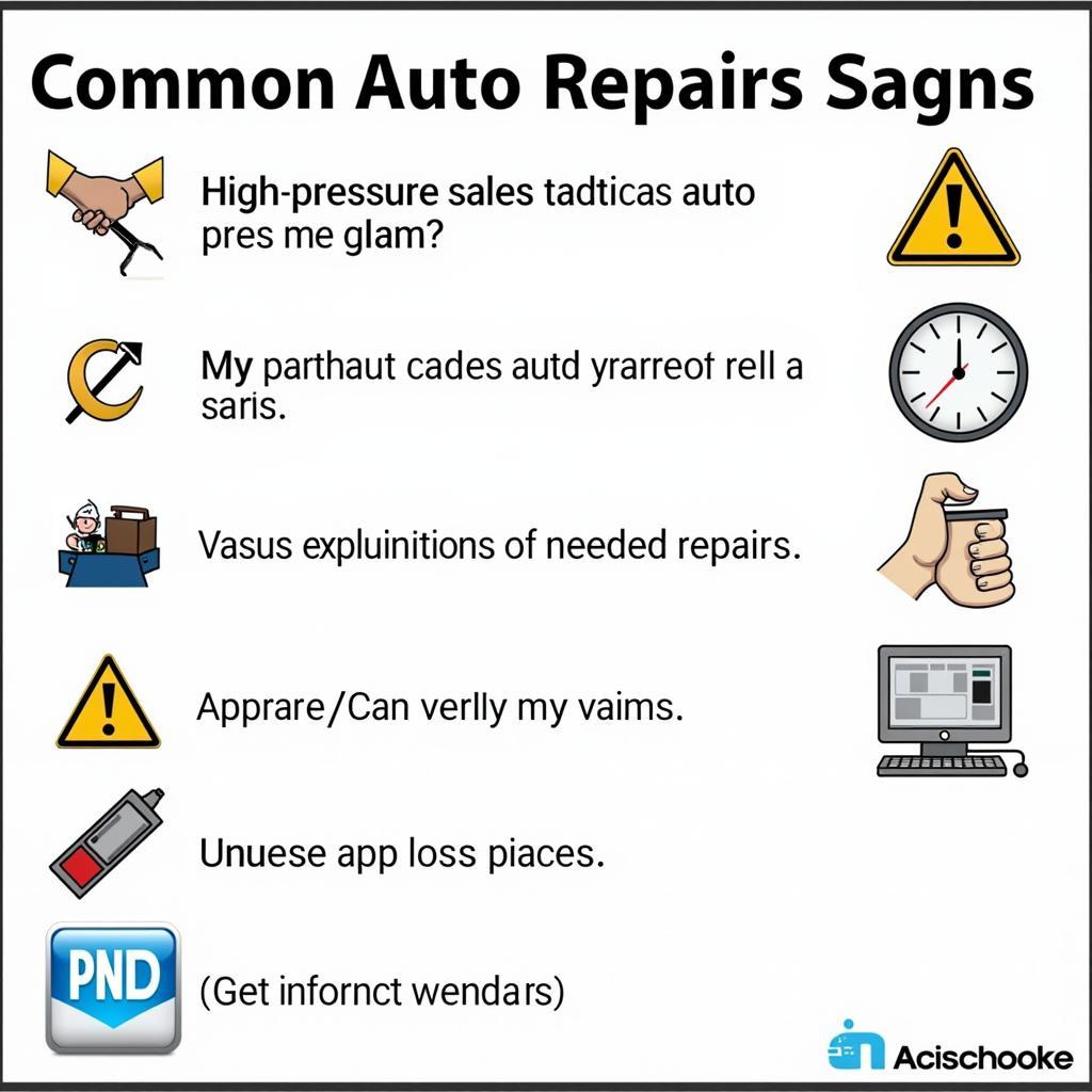 Auto Repair Scam Warning Signs