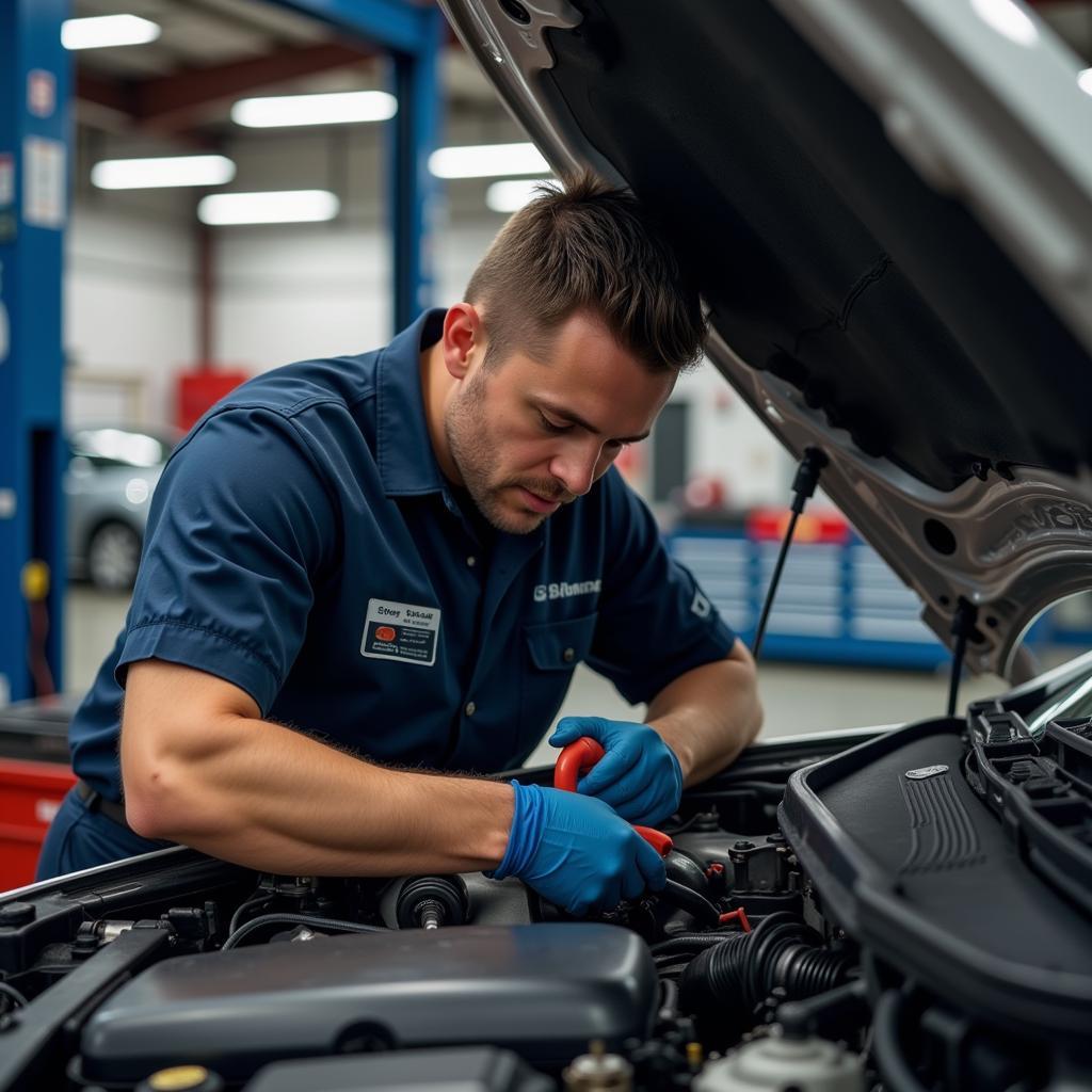 Mechanic Working on a Car in Henderson NV