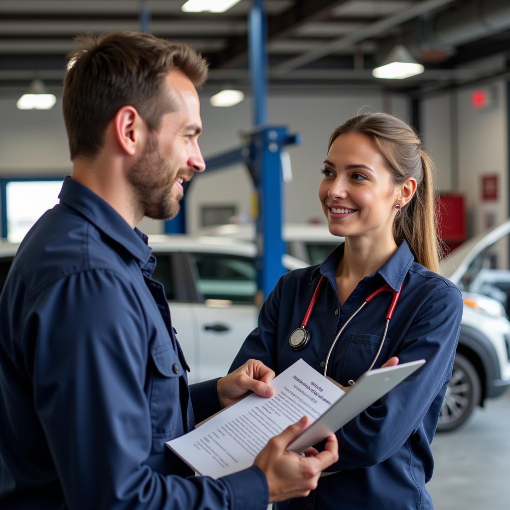 Auto Repair Shop Customer Service Interaction