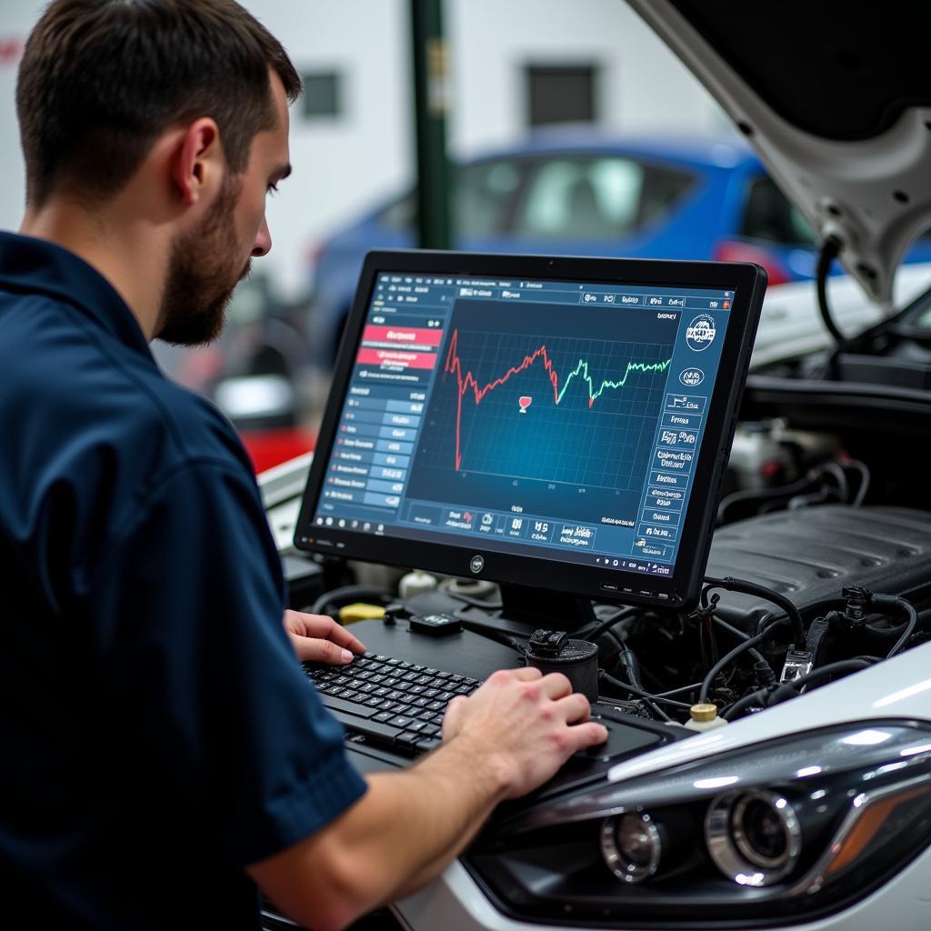 Modern Diagnostic Tools in an Auto Repair Shop