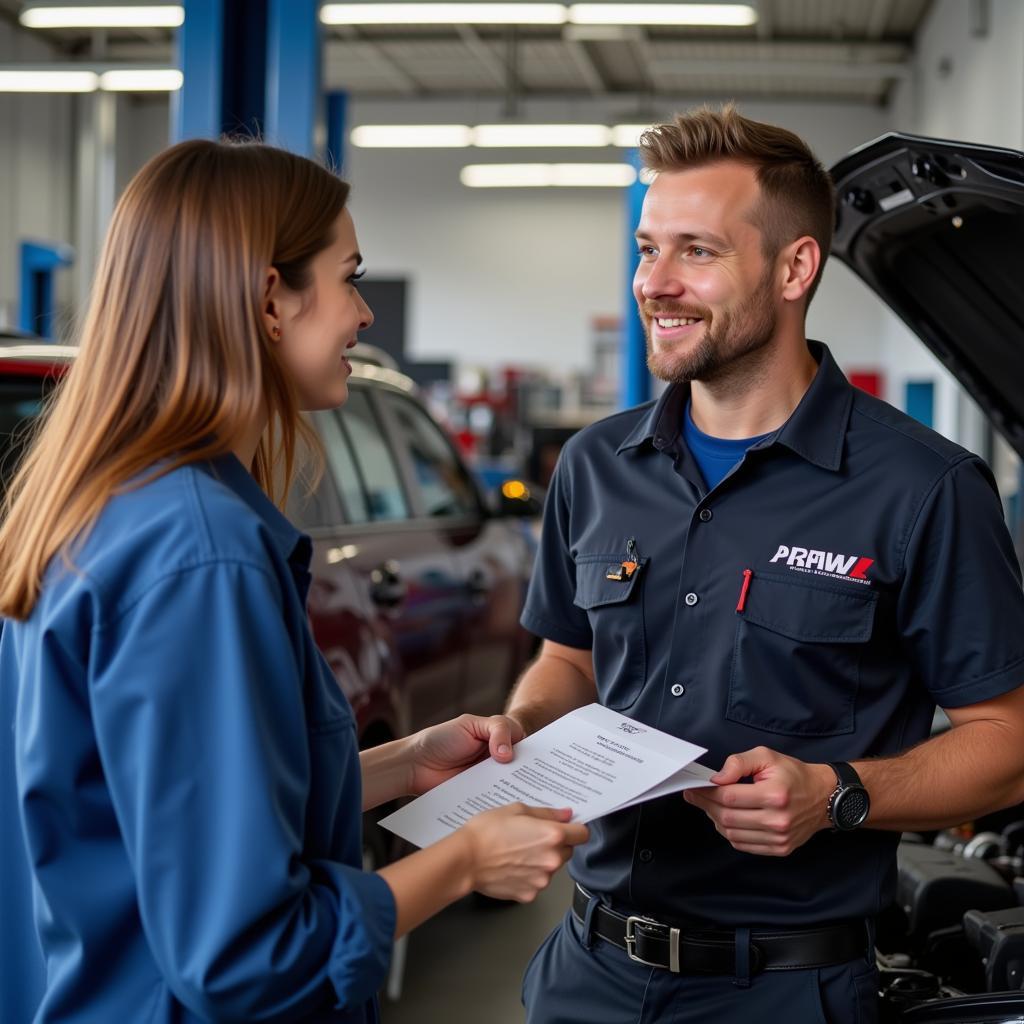 Customer service at an auto repair shop in Dunn, NC