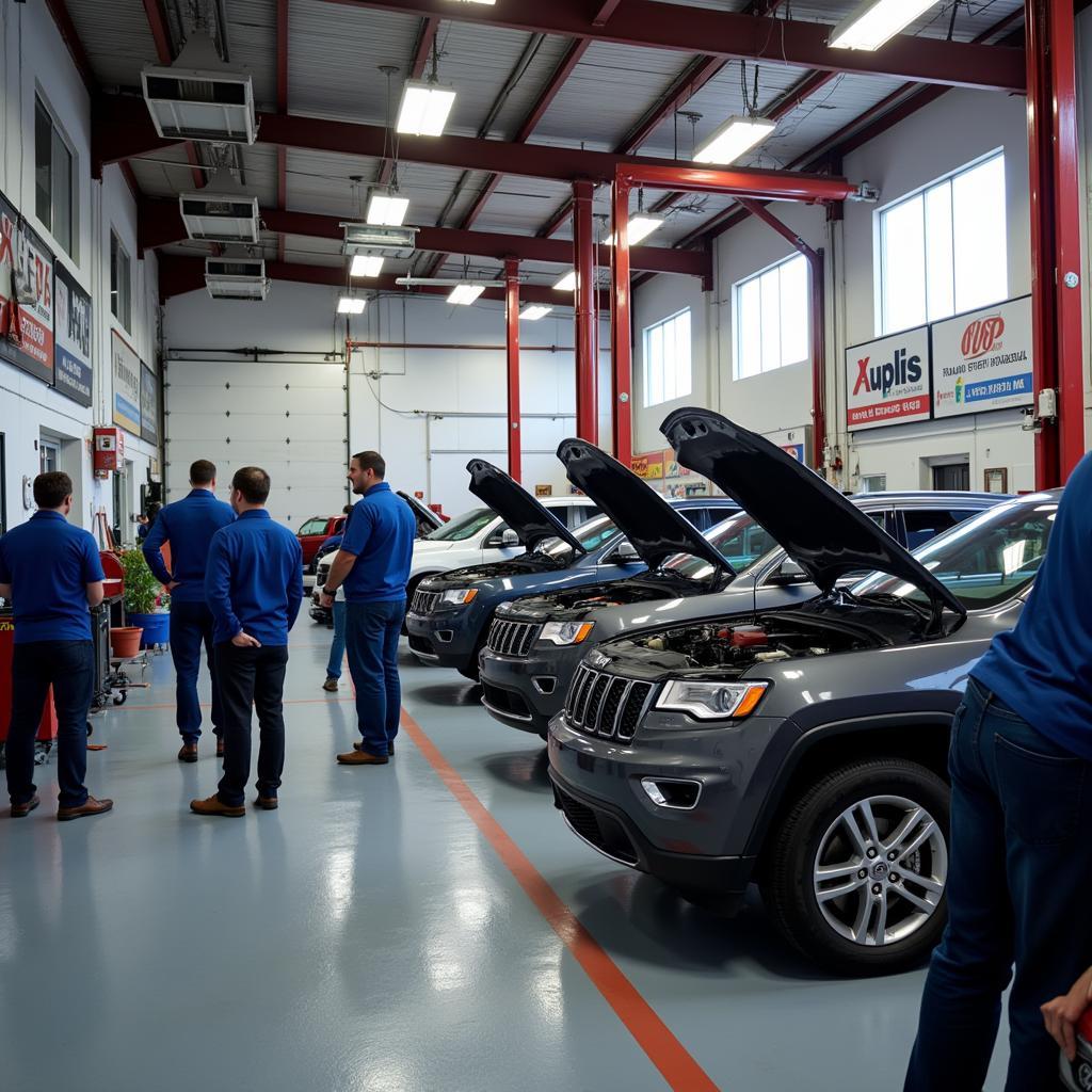 Certified Technicians Working in an Auto Repair Shop in Orlando, FL