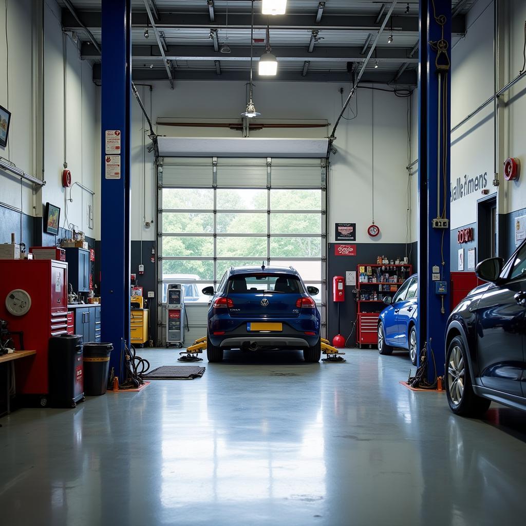 Interior of a Well-Organized Auto Repair Shop