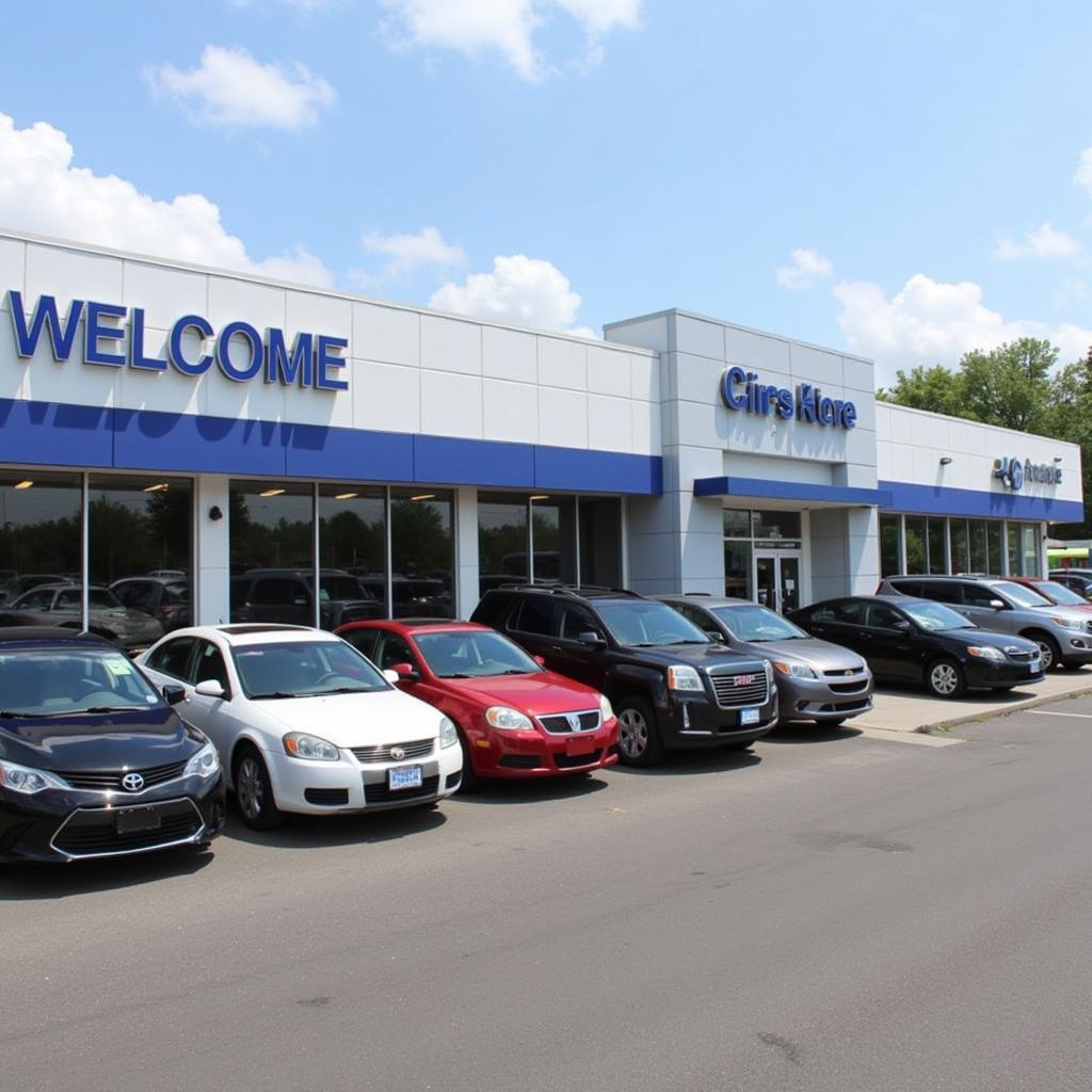 Auto Sales and Service Shop Exterior in the US