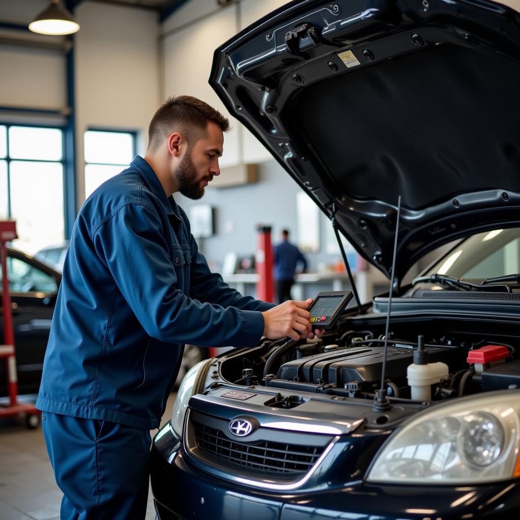 Mechanic Checking a Car in 78223