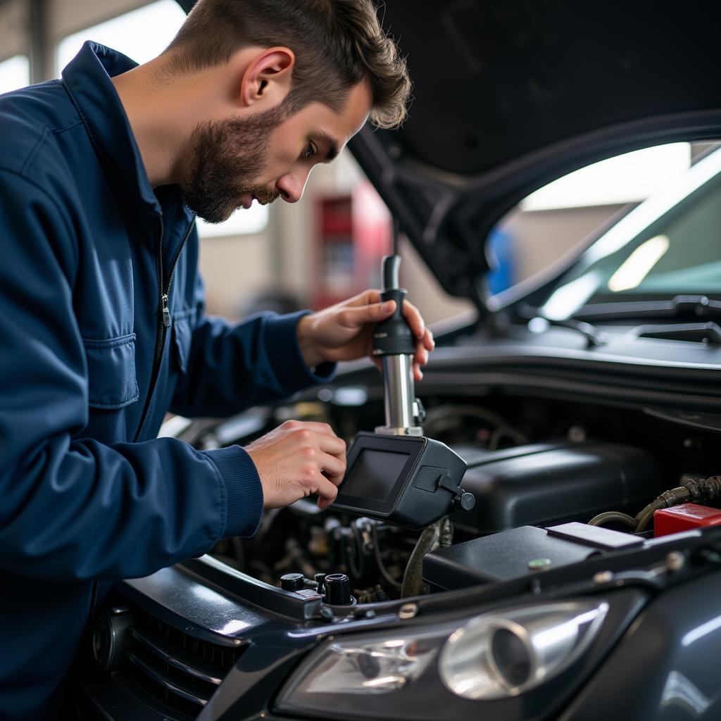 Mechanic Working on Car in Airway Heights WA