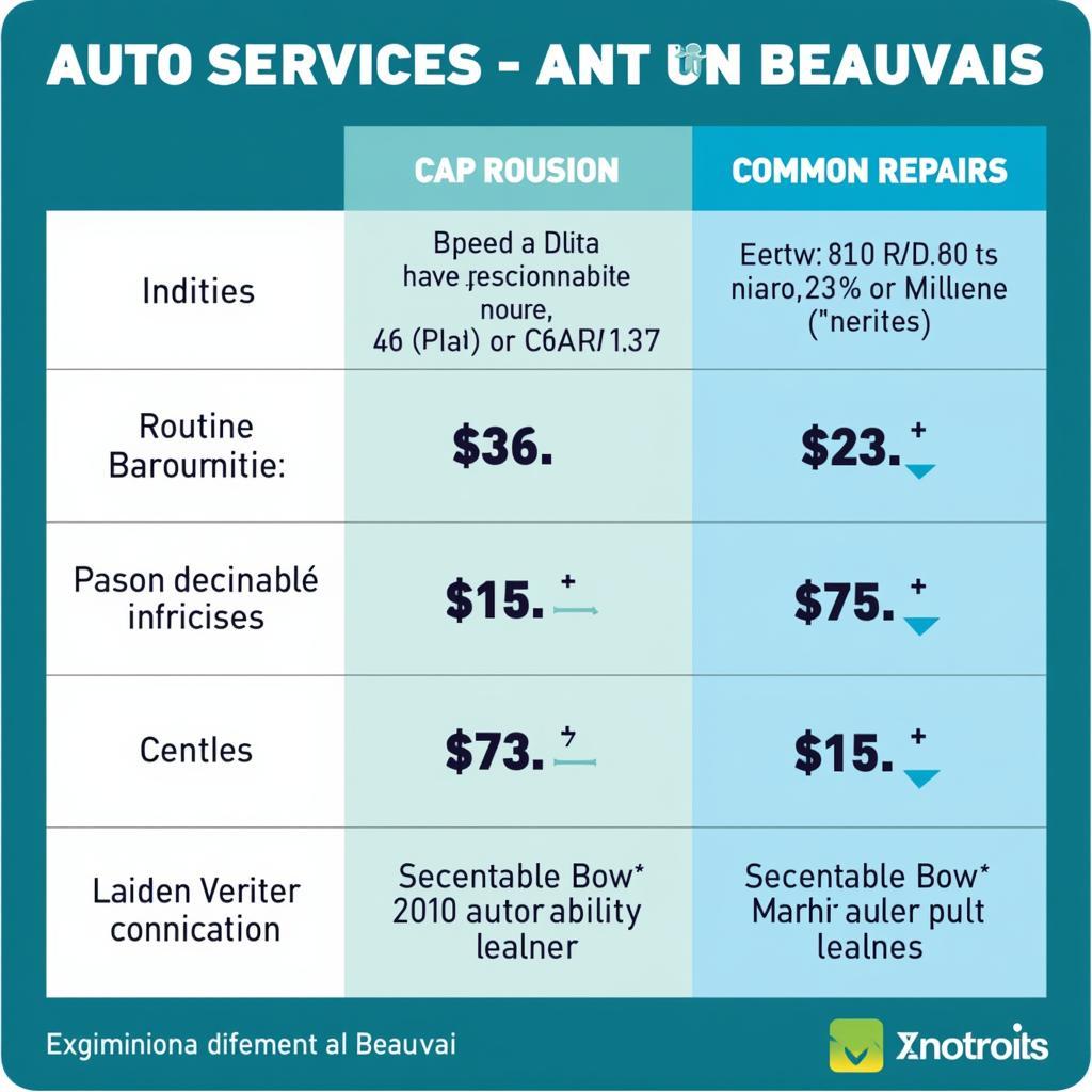 Cost Comparison of Auto Services in Beauvais