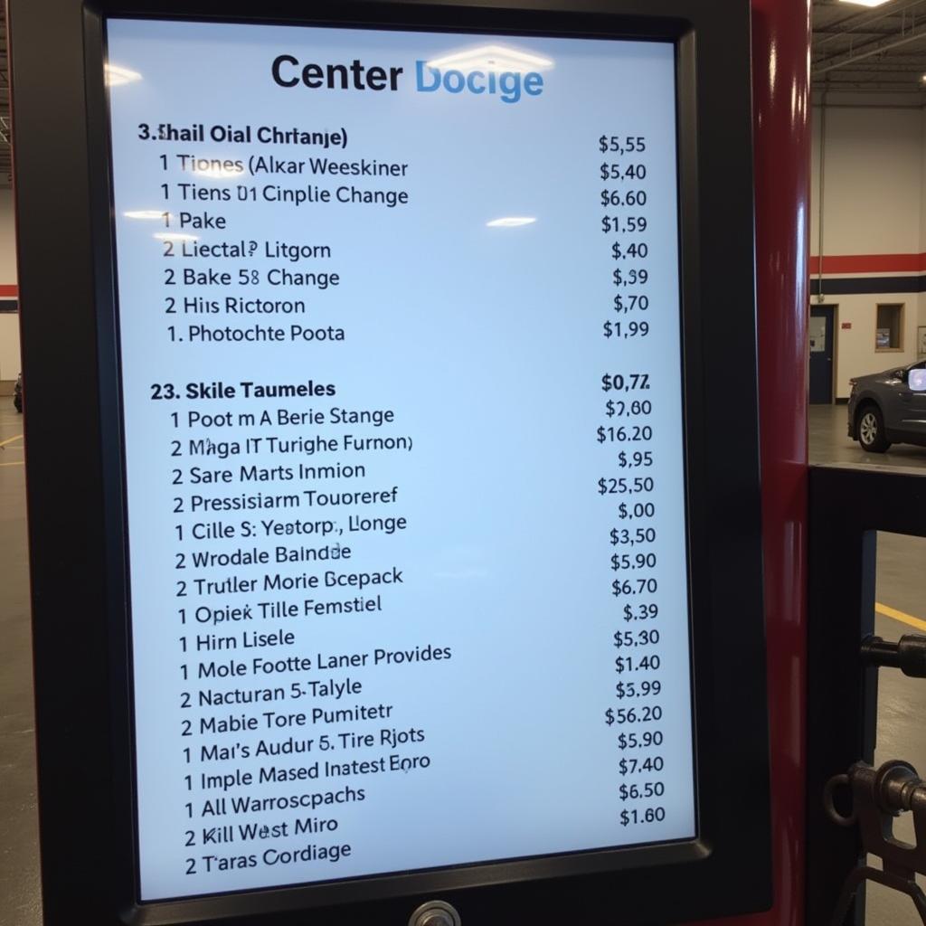 Auto Service Price List in Arlington, Texas