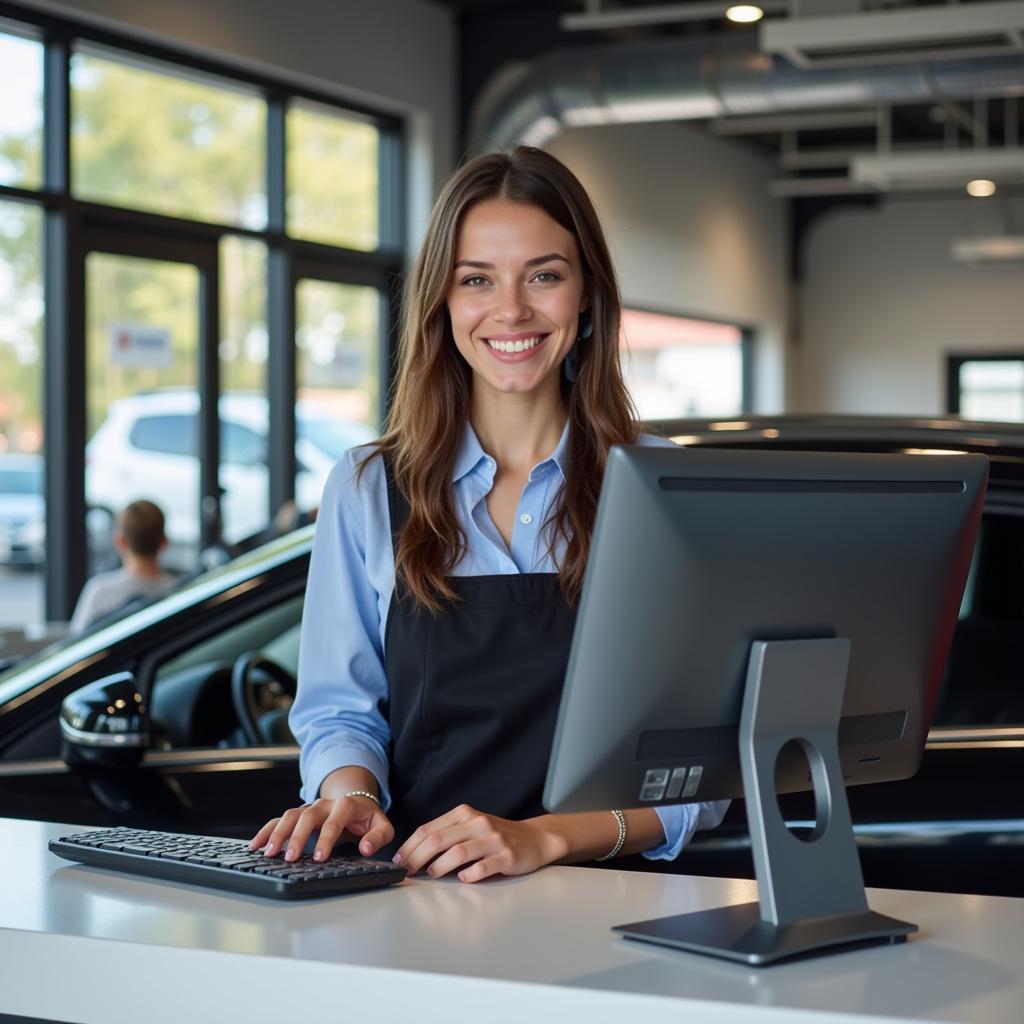 Auto Service Center Customer Service Desk