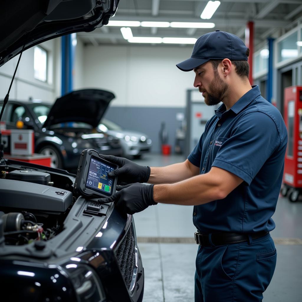 Modern Diagnostic Equipment at an Auto Service Center on Dixie Highway