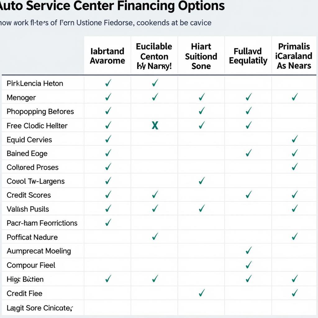 Comparing Auto Service Center Financing Options