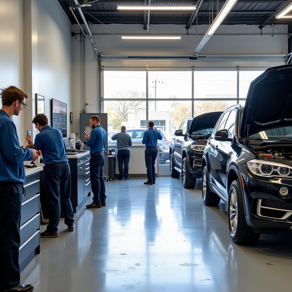 Modern and Clean Auto Service Center Interior in Lahaska