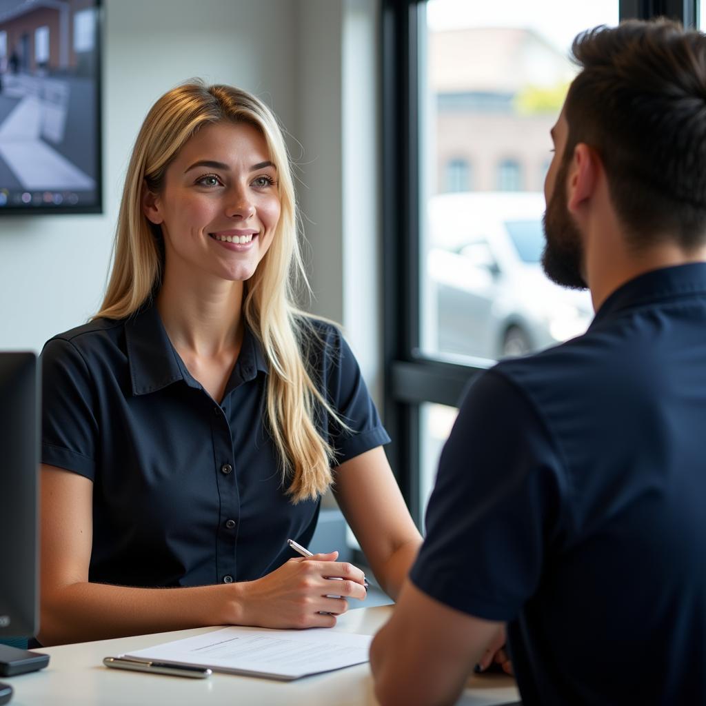 Friendly Customer Service Representative at Newry Auto Service Centre