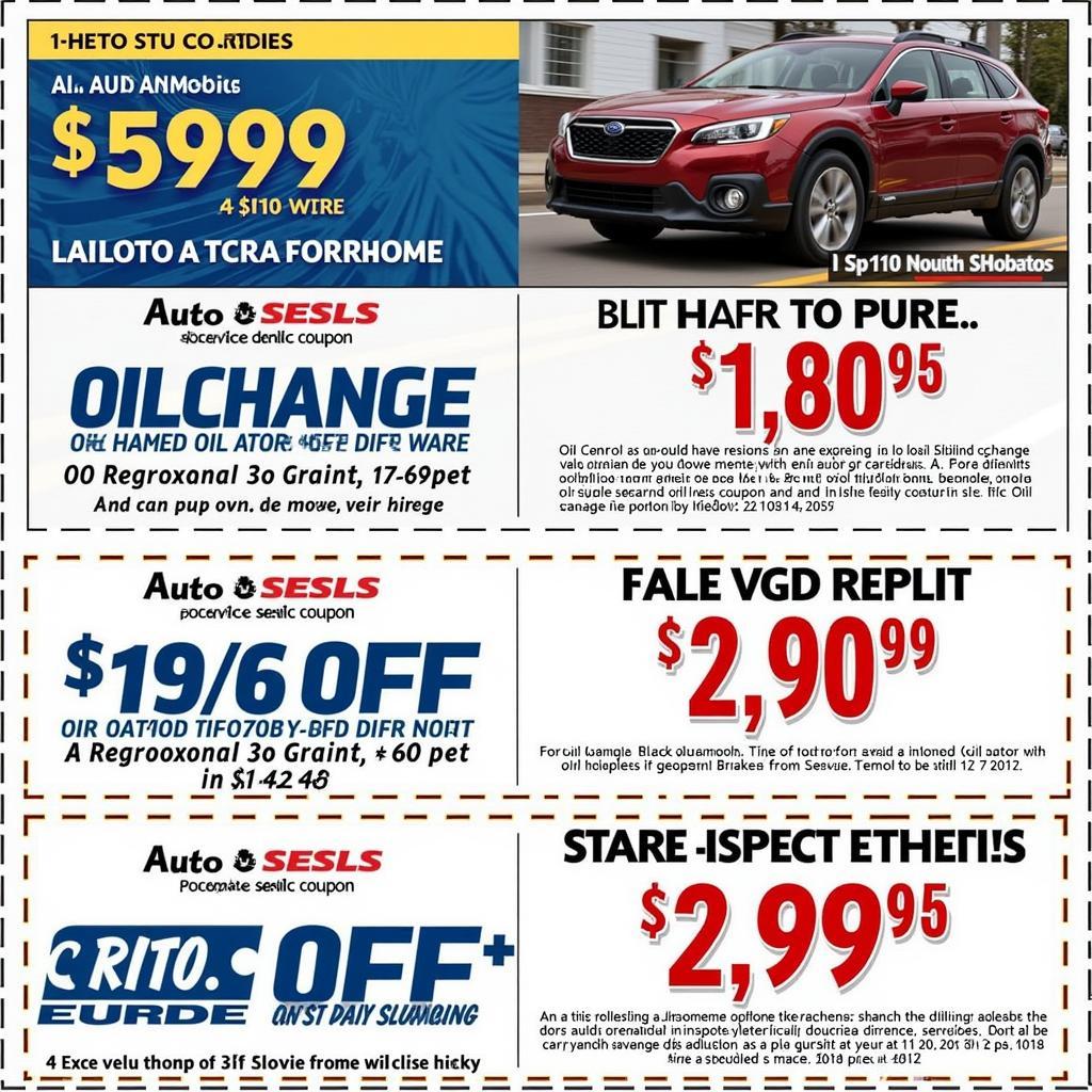 Examples of Auto Service Coupons in Pocomoke City