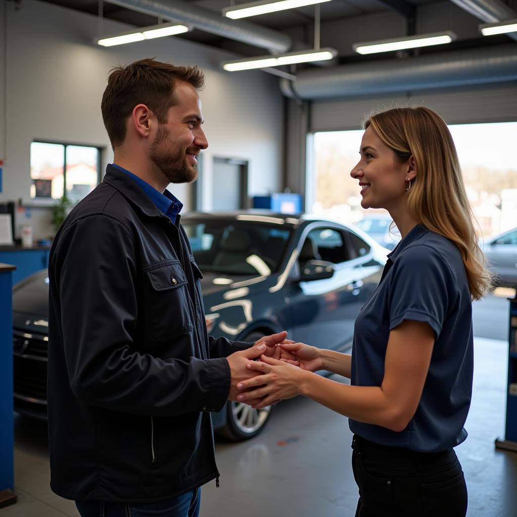 Excellent customer service at a Covington auto repair shop