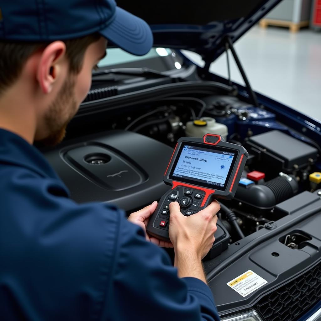 Advanced Diagnostic Equipment in an Auto Service Center