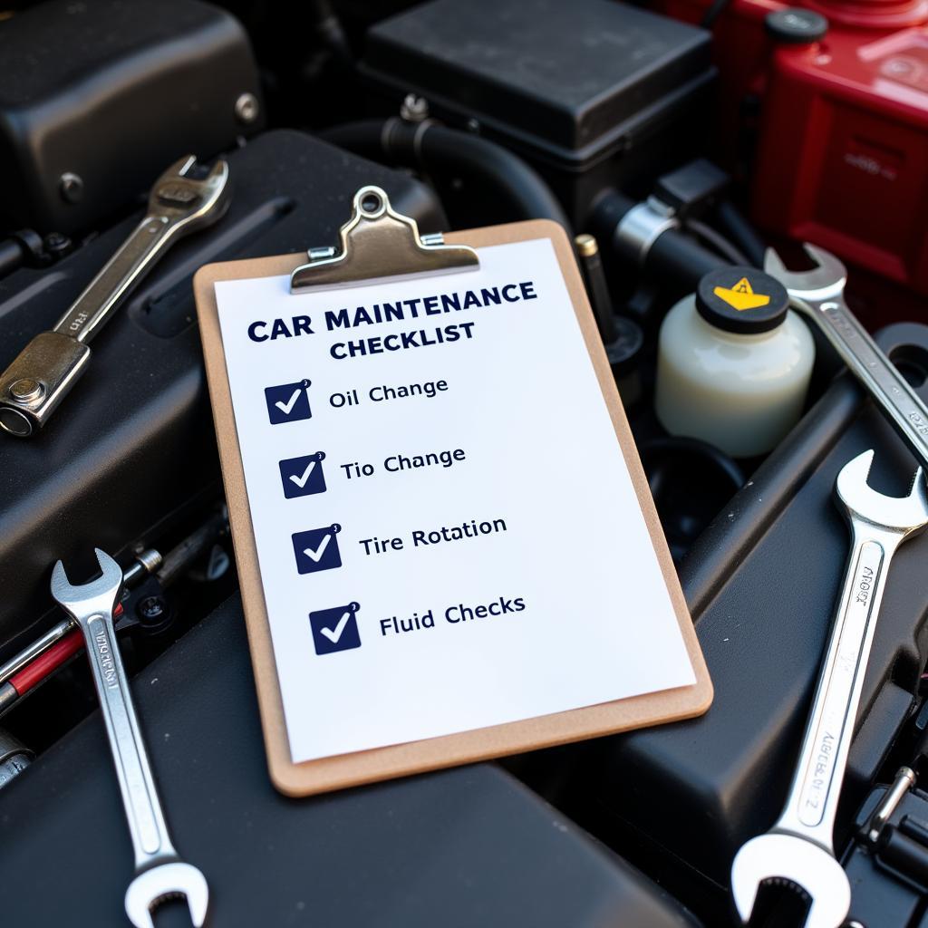 Car Maintenance Checklist and Tools