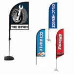 Eye-catching Auto Service Feather Flag Design Ideas