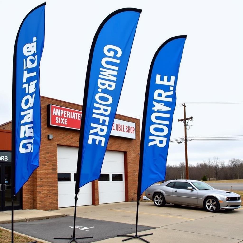 Auto Service Feather Flags in Different Sizes