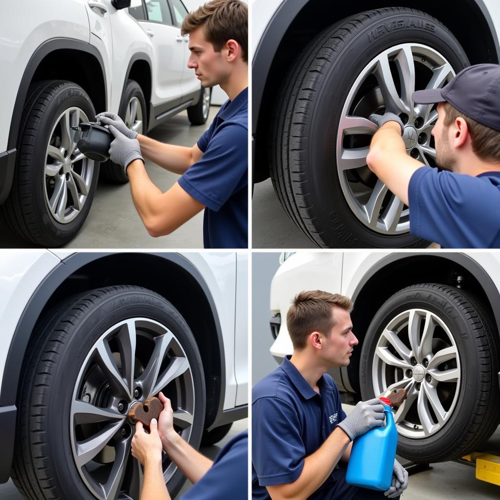 Routine car maintenance checks being performed in Gresham