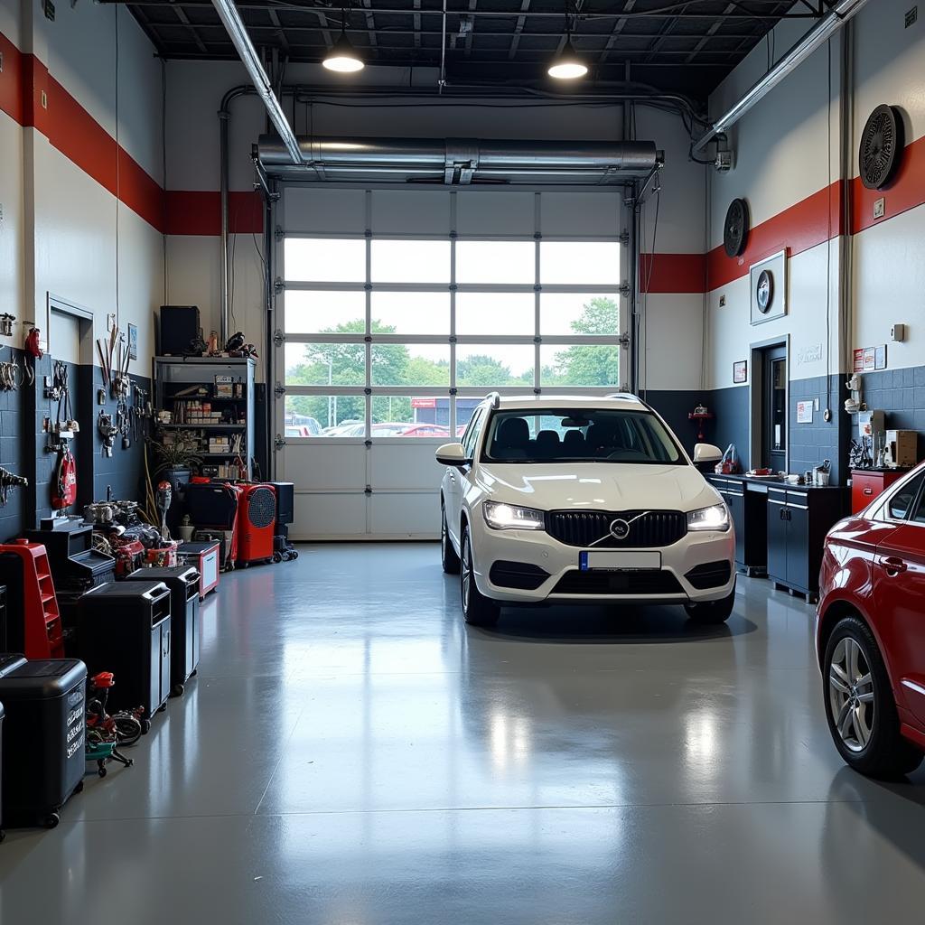 Modern and Clean Auto Service Garage Interior in Haarlem