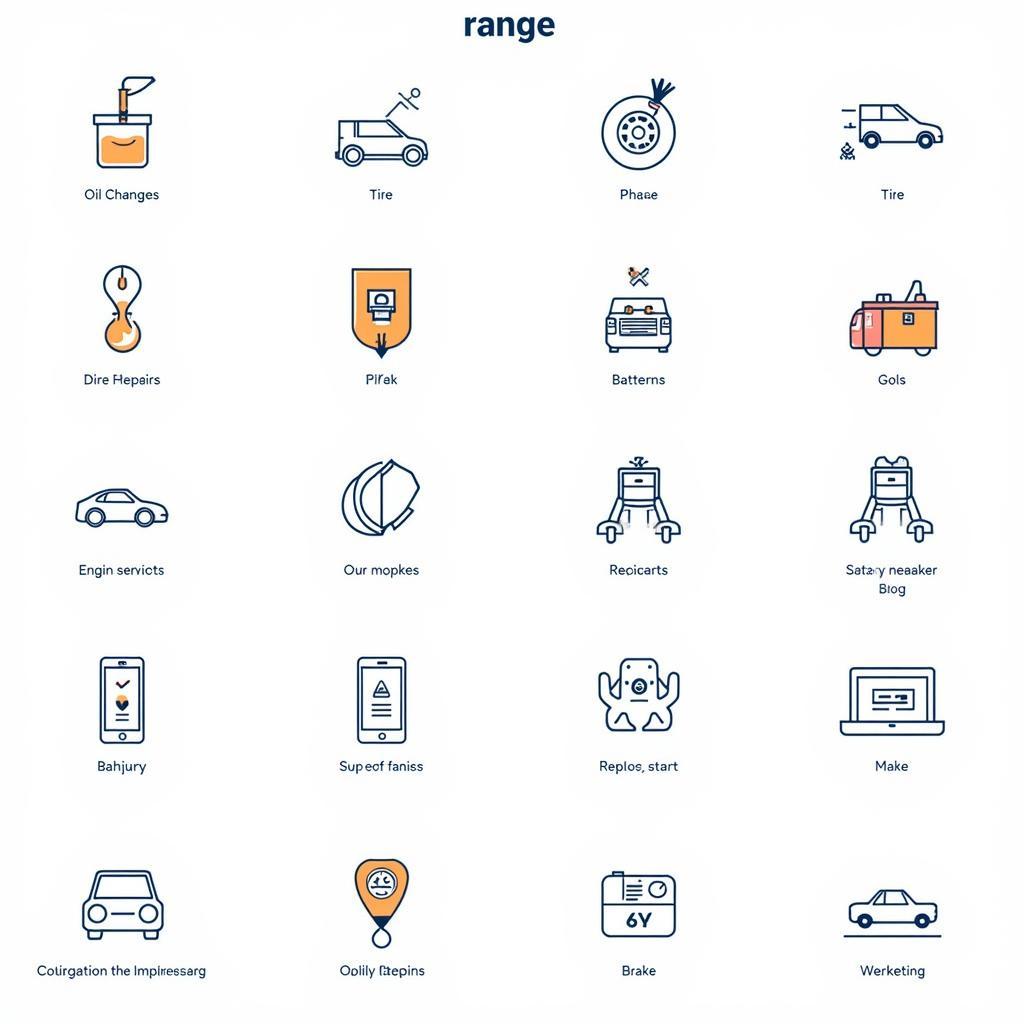 Variety of Auto Service Icons