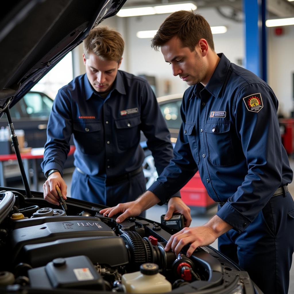 ASE Certified Technicians Working on a Car in Incline Village NV