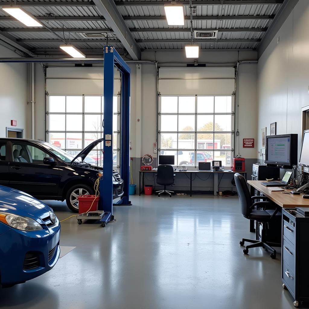 Modern Diagnostic Equipment in an Auto Shop