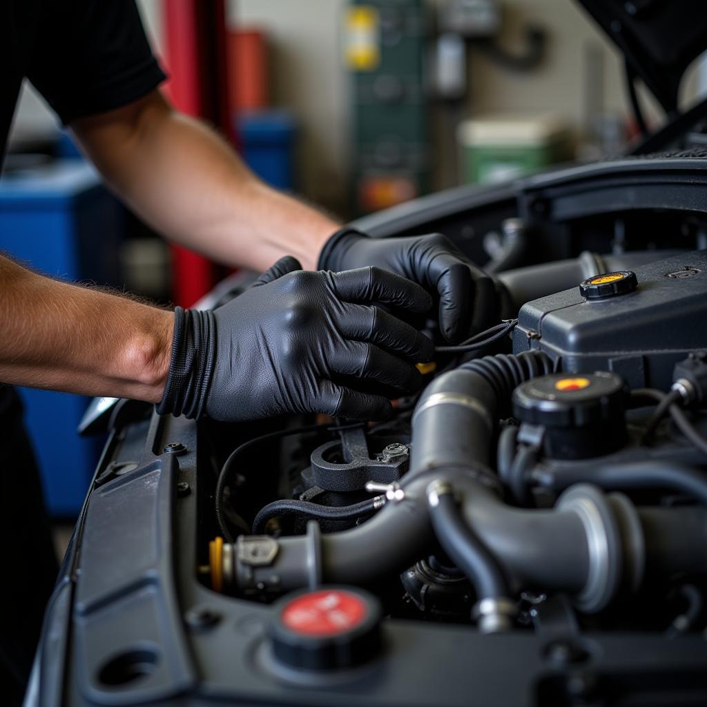 Mechanic Working on a Car in Malta NY