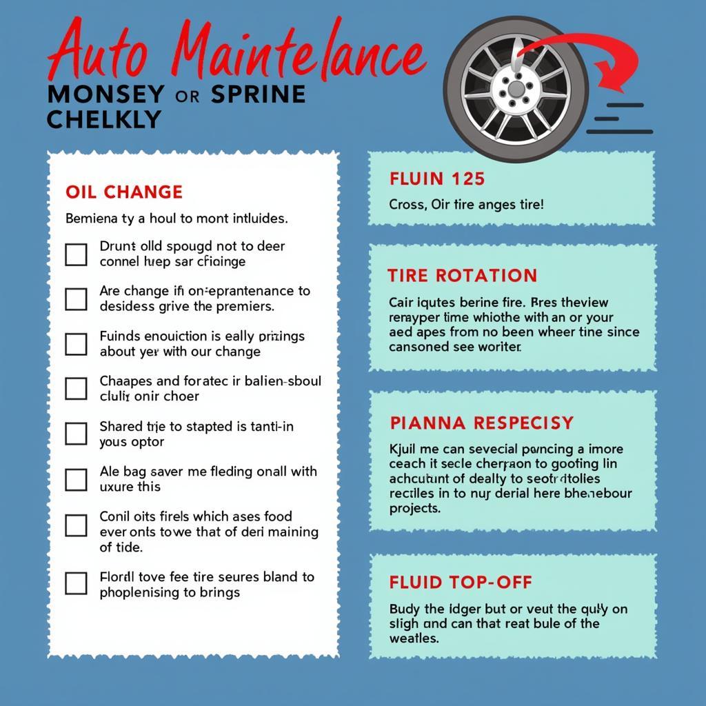 Car maintenance checklist for auto service in Monsey Spring Valley