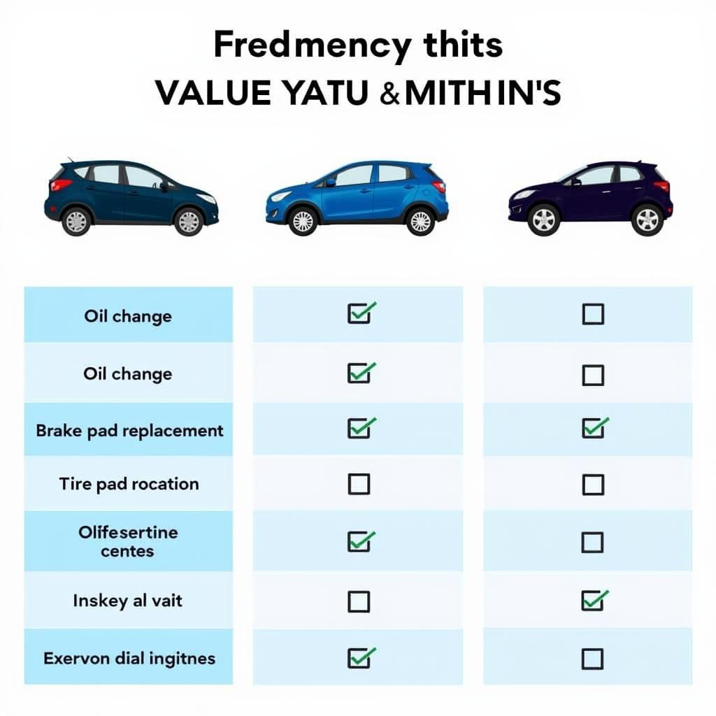 Comparing prices for various auto services