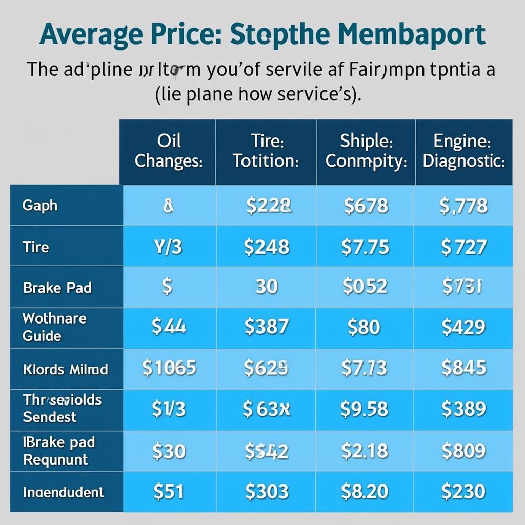 Auto Service Price Comparison in Fairmont, MN