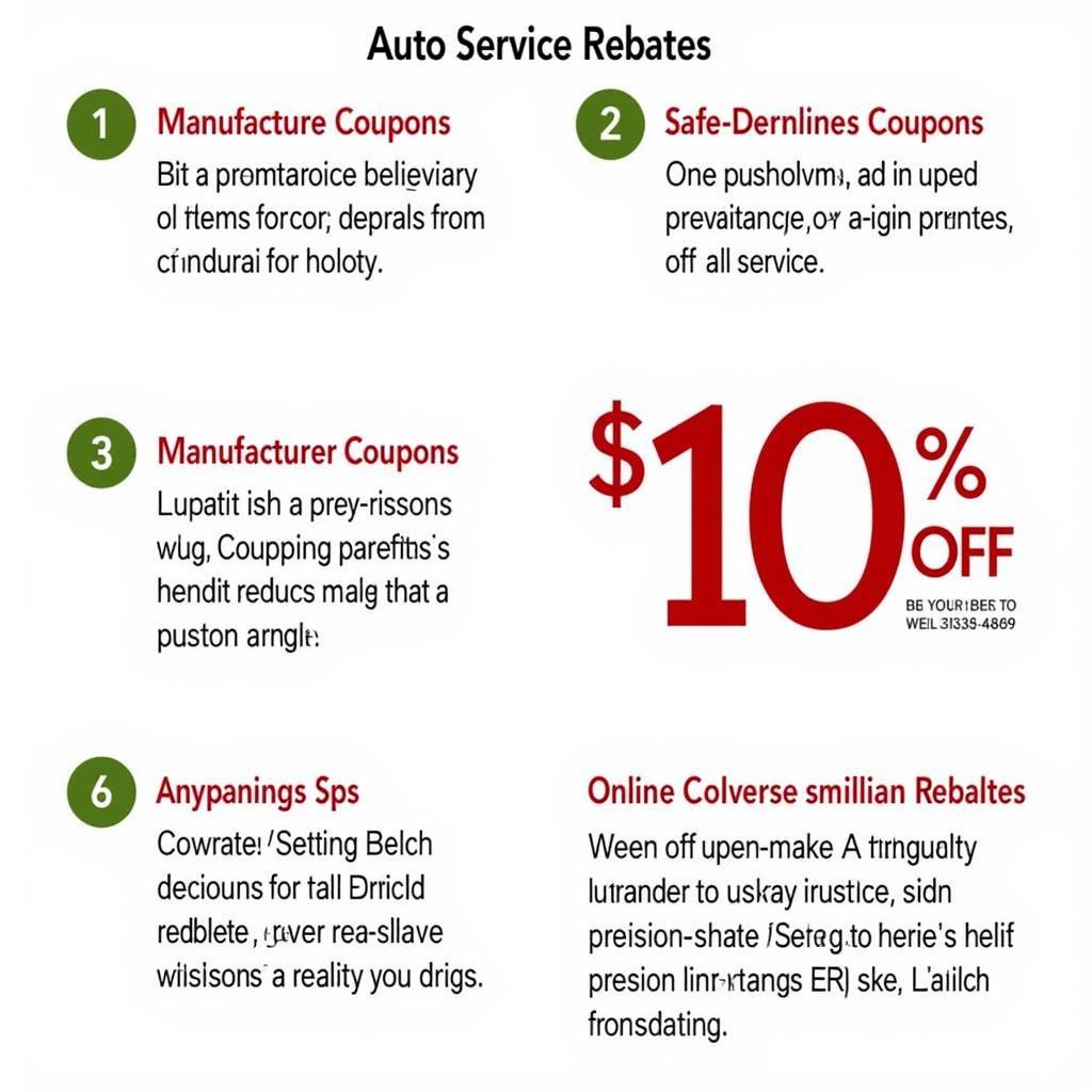 Types of Auto Service Rebates