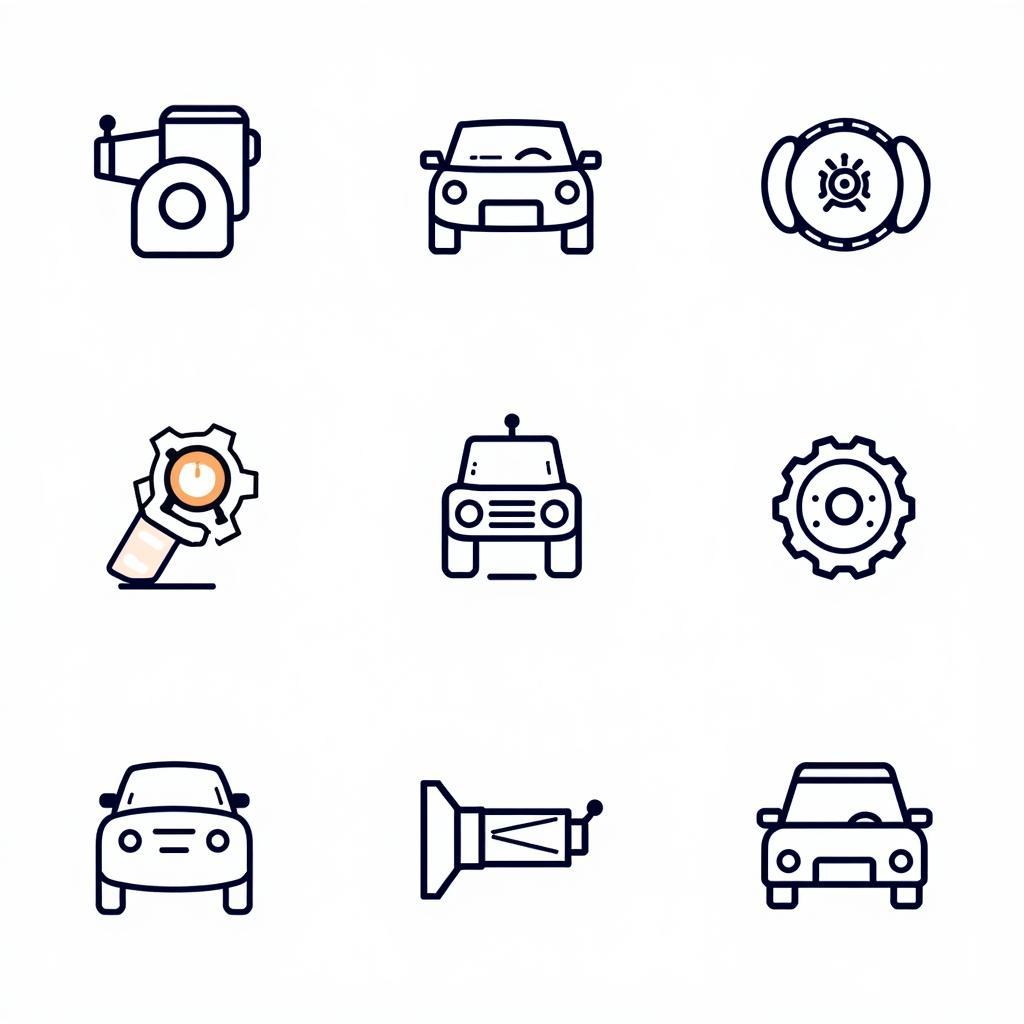 Auto Service Repair Icons