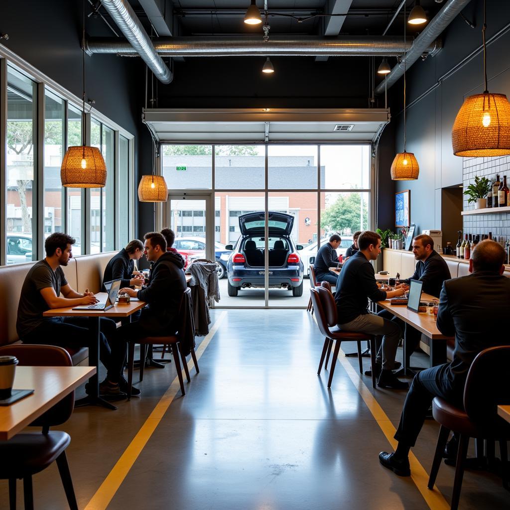 Modern Auto Service Restaurant Interior