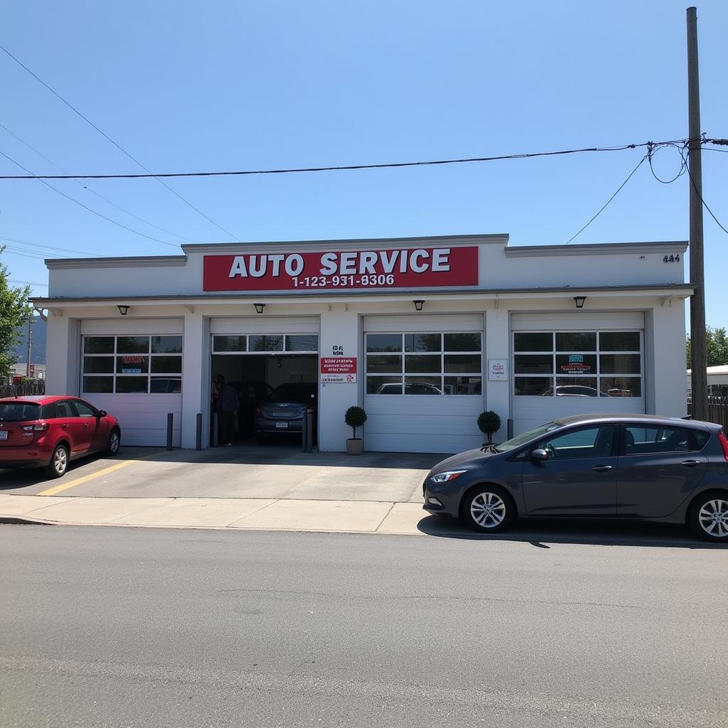 Auto Service Shop Exterior in Richmond BC