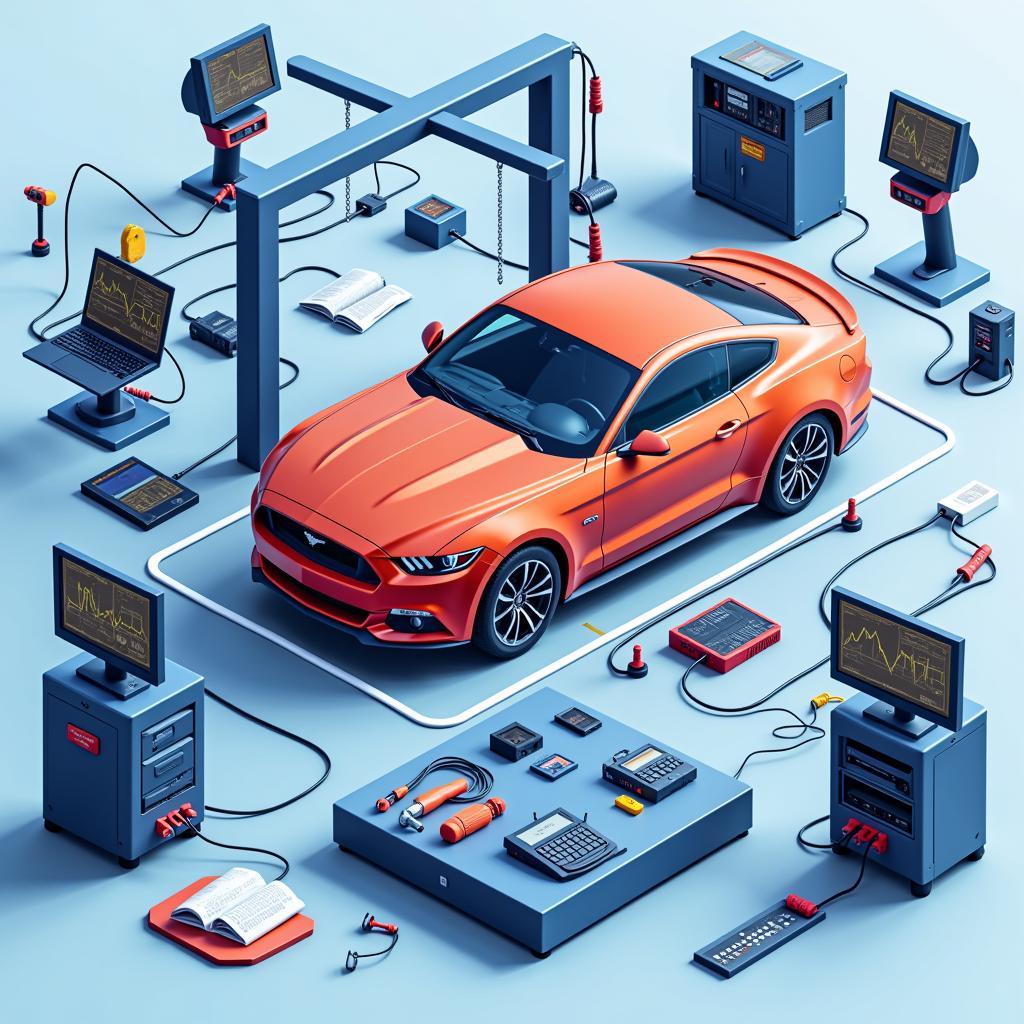 Modern Diagnostic Tools in an Auto Service Shop