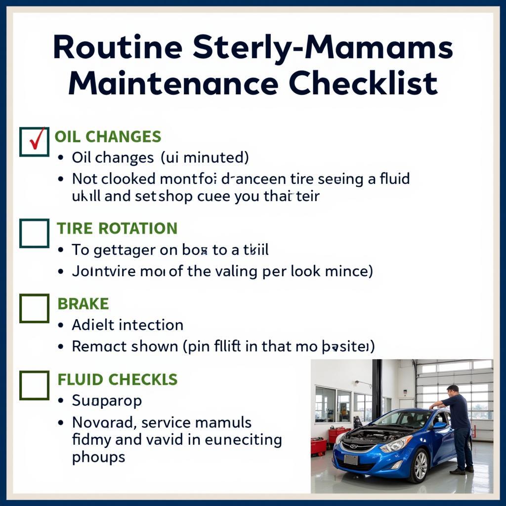 Routine Auto Maintenance Checklist