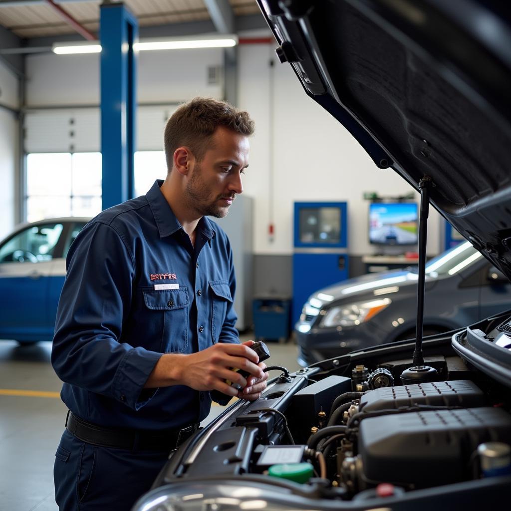 ASE-Certified Technician Performing Auto Service in Santee