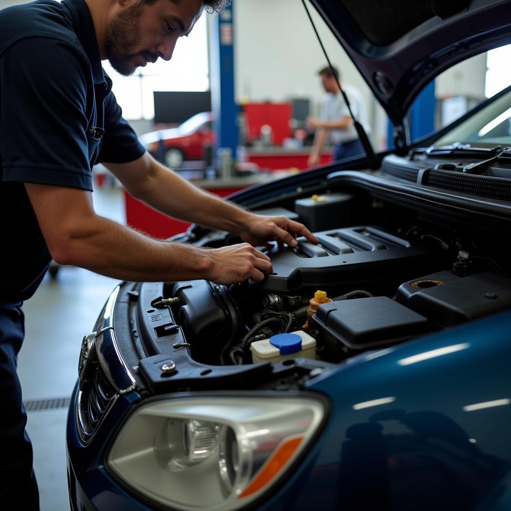 Mechanic Working on a Car in Scottsdale AZ