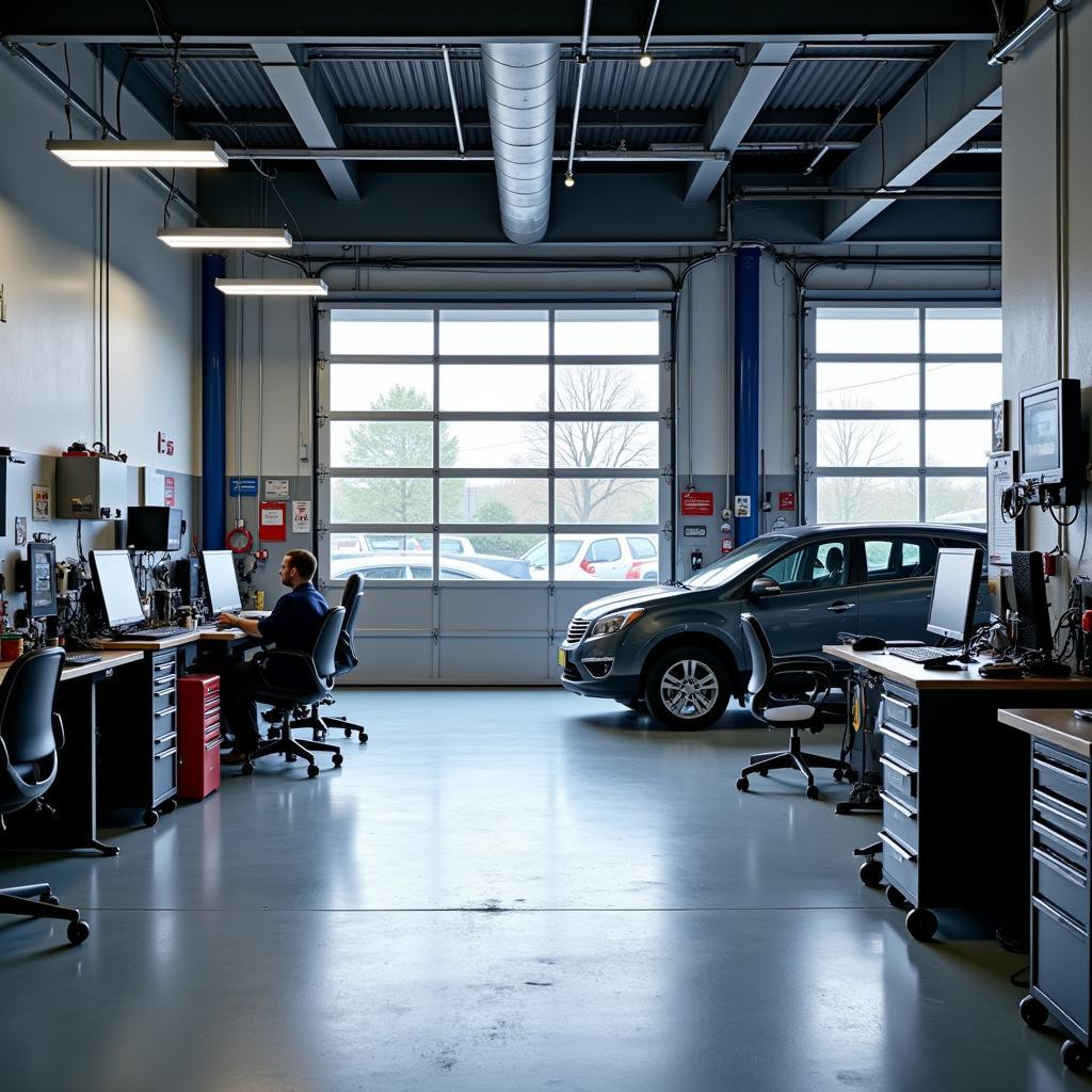 Auto Service Shop Interior